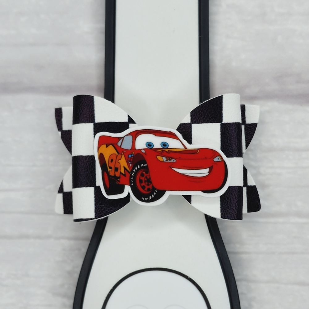 Lightning McQueen Magic Band Bow